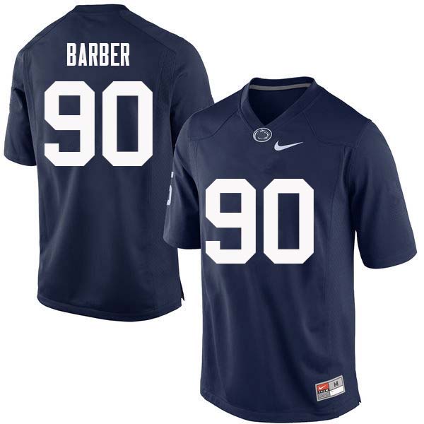 Men #90 Damion Barber Penn State Nittany Lions College Football Jerseys Sale-Navy
